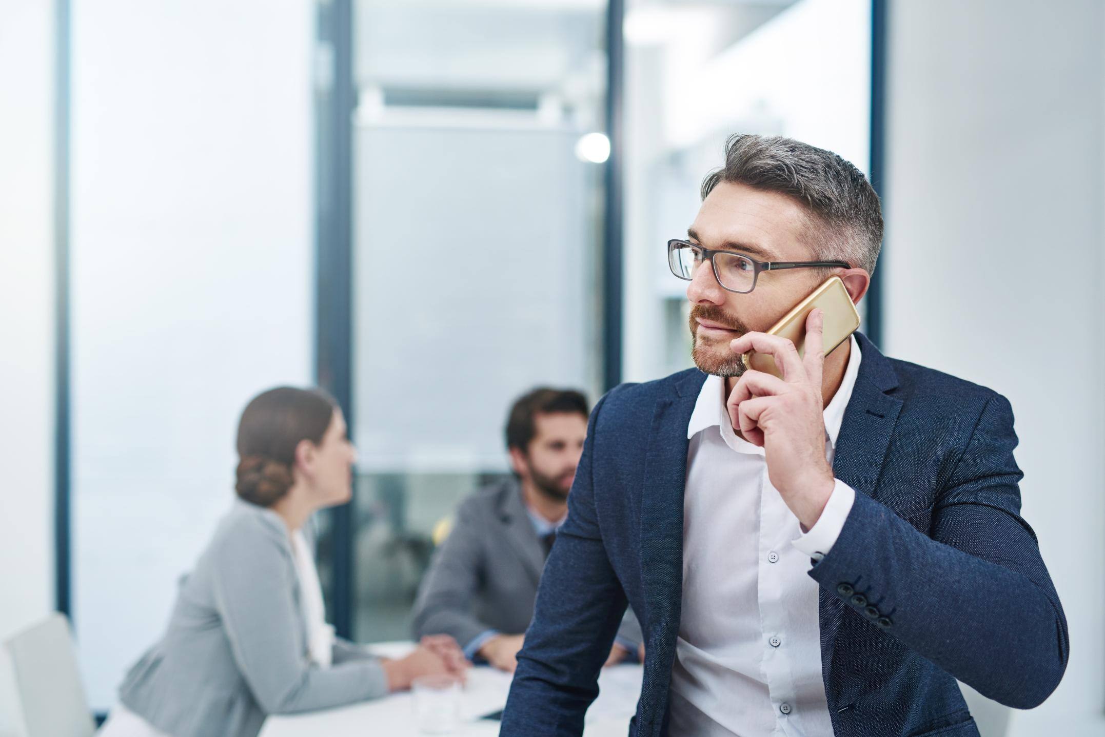 Business man talking on the phone